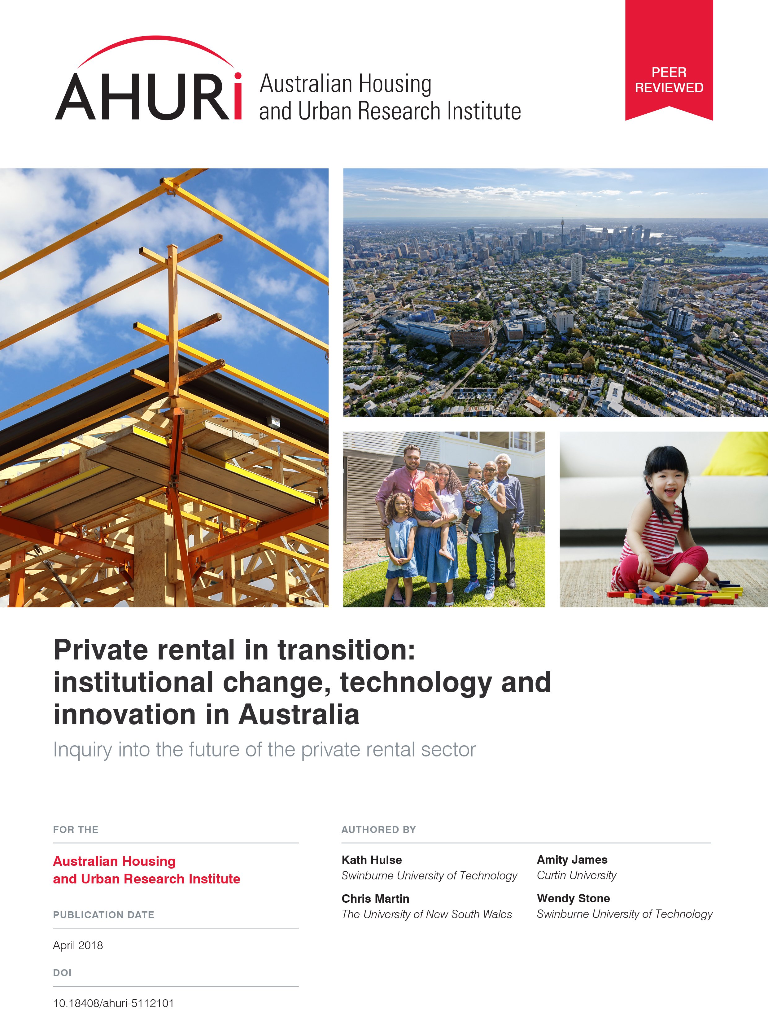Final Report - The institutional dynamics of the Australian private rental sector: prospects and opportunities