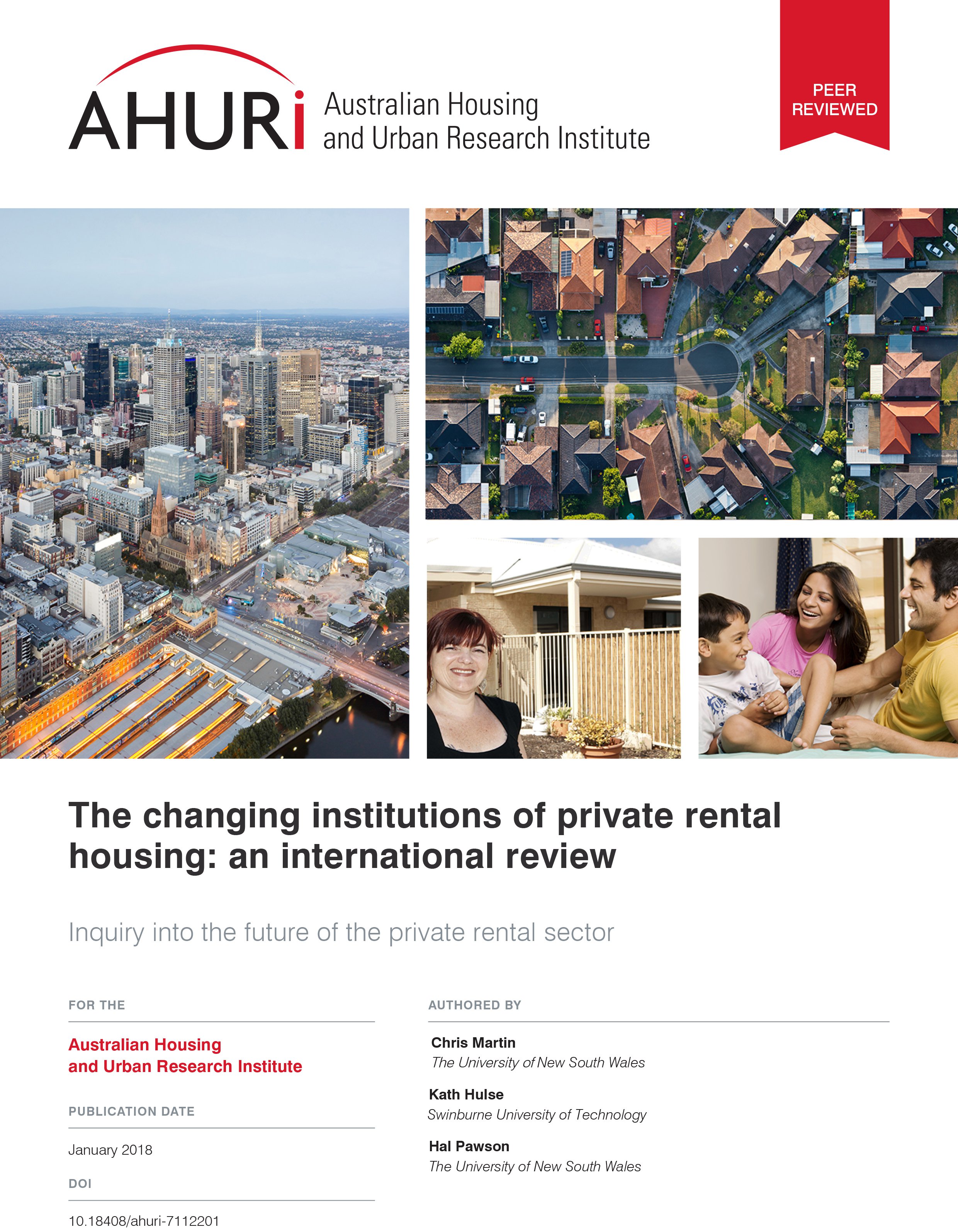 Final Report - The changing institutions of private rental housing: an international review