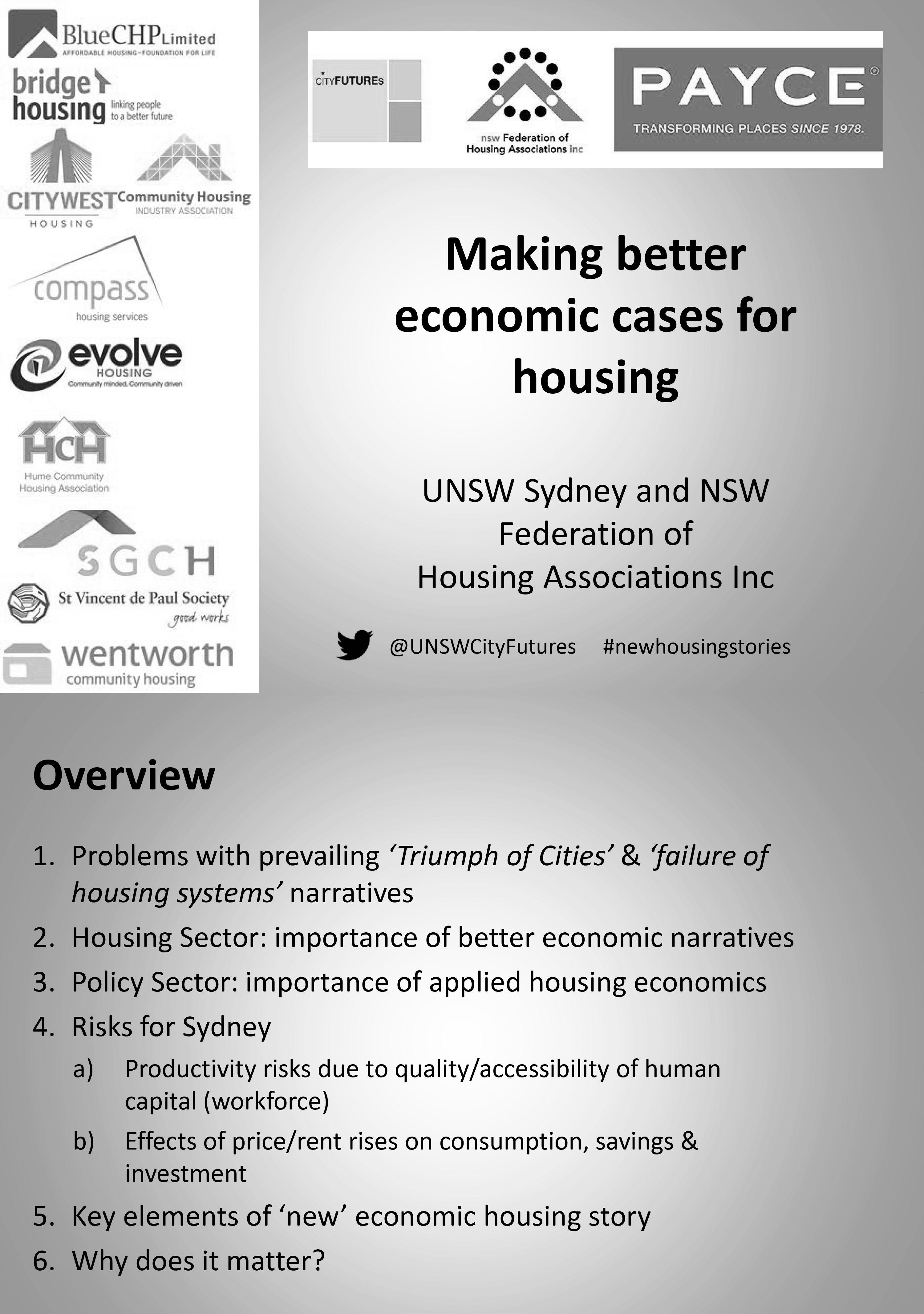 Presentation Slides - Making Better Economic Cases For Housing Policies